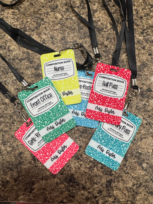 Acrylic Personalized Hall Passes (Set or Individual)