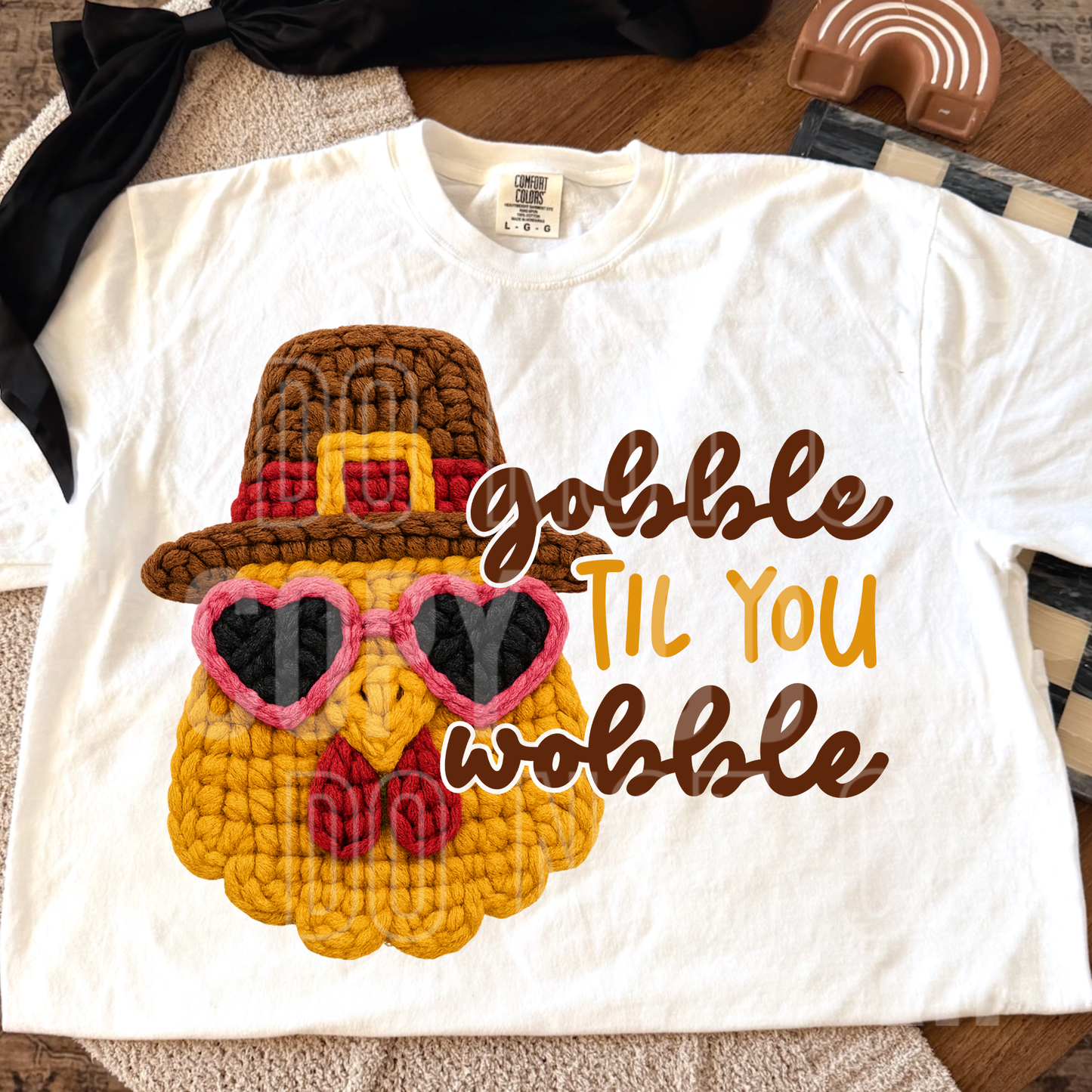 Gobble Til You Wobble (Faux Yarn) Full Color DTF Transfer