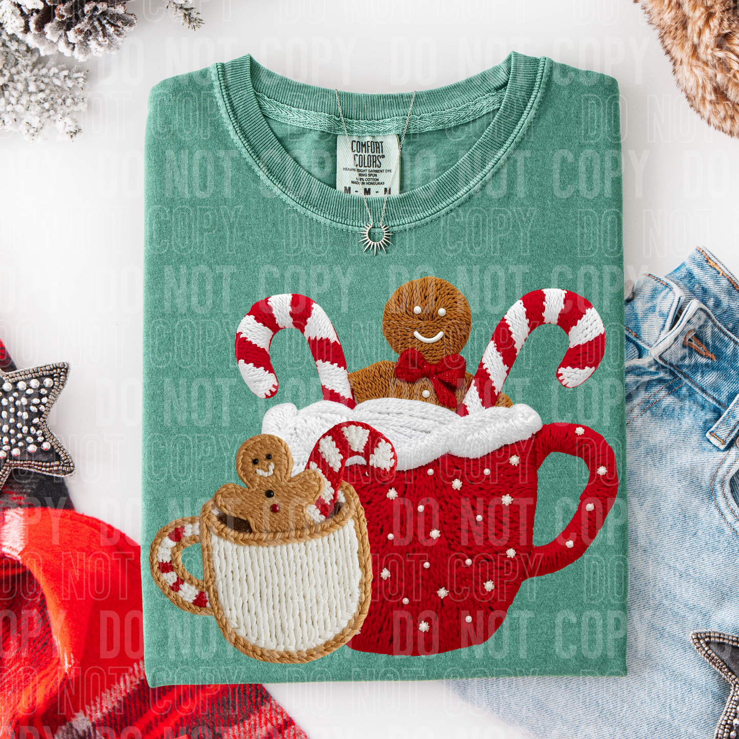 Hot Cocoa (Faux Yarn) Full Color DTF Transfer