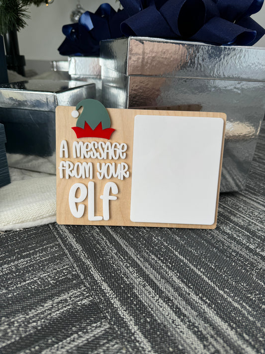 A Message From Your Elf Dry Erase Sign