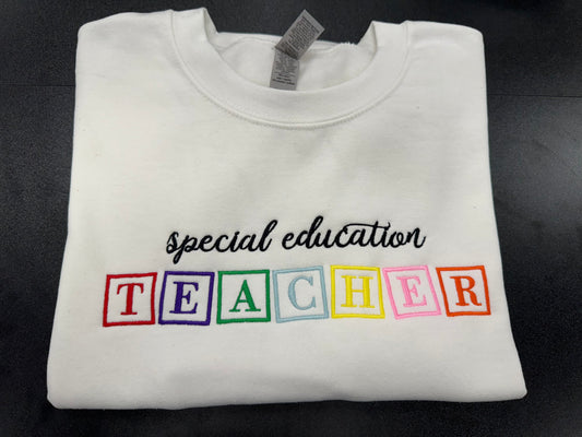 Personalized Teacher (Boxed Letters) Sweatshirt/T-Shirt