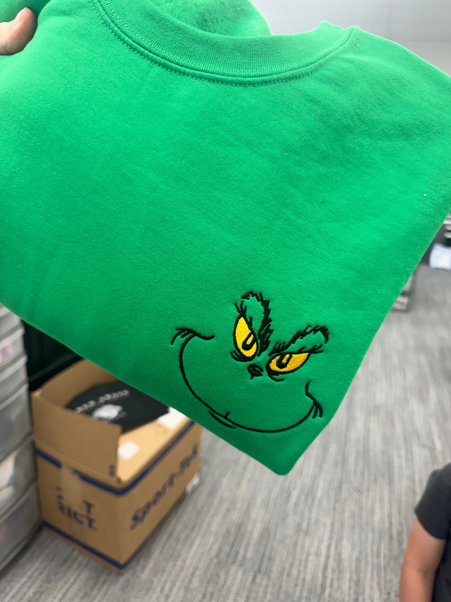 Grinch Face Pocket Sweatshirt/T-Shirt