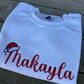 Personalized Name w/Santa Hat Sweatshirt/T-Shirt