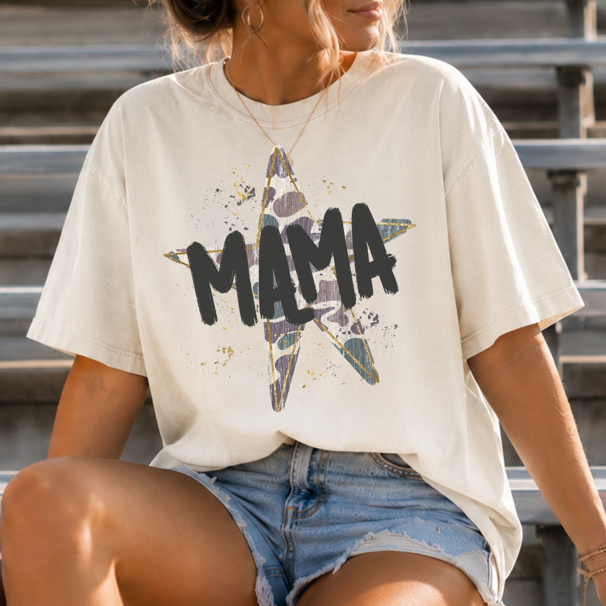 Mama (Camo Star) Full Color DTF Transfer