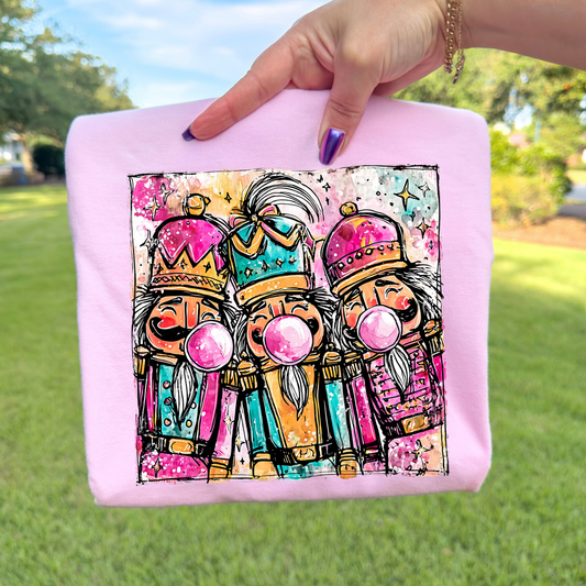Nutcrackers w/Bubblegum (Colorful Brush Stroke) Full Color DTF Transfer