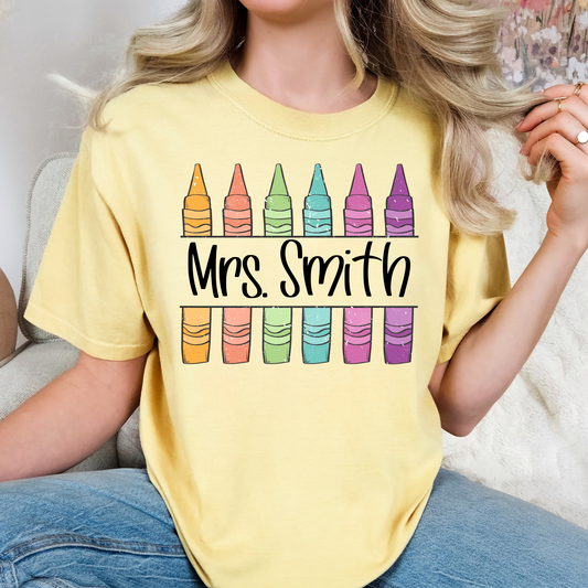 Personalized Colorful Pencils Full Color DTF Transfer
