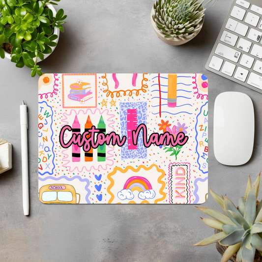 Teacher Doodle Personalized Mouse Pad