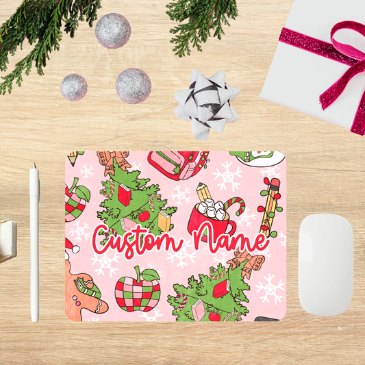 Christmas School Personalized Mouse Pad