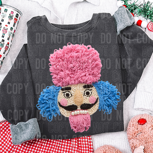 Nutcracker (Faux Yarn/Pearls) Full Color DTF Transfer