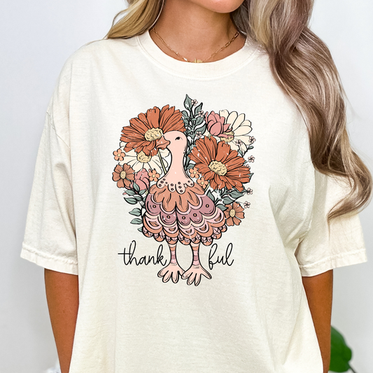 Floral Turkey Full Color DTF Transfer