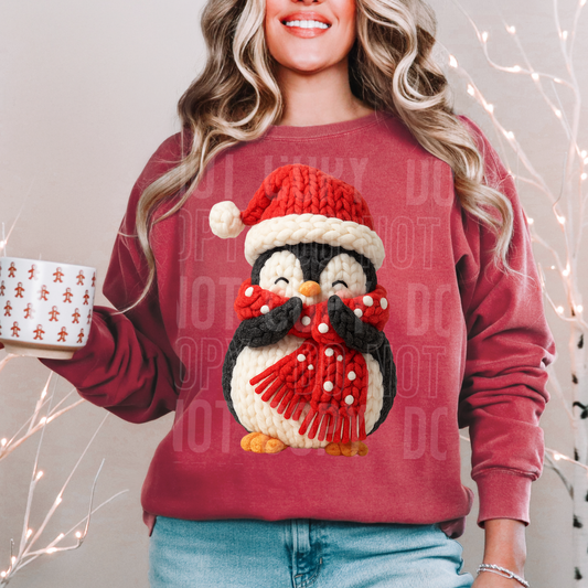 Penguin (Faux Yarn) Full Color DTF Transfer