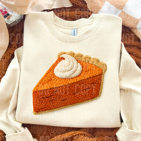Pumpkin Pie (Faux Yarn) Full Color DTF Transfer