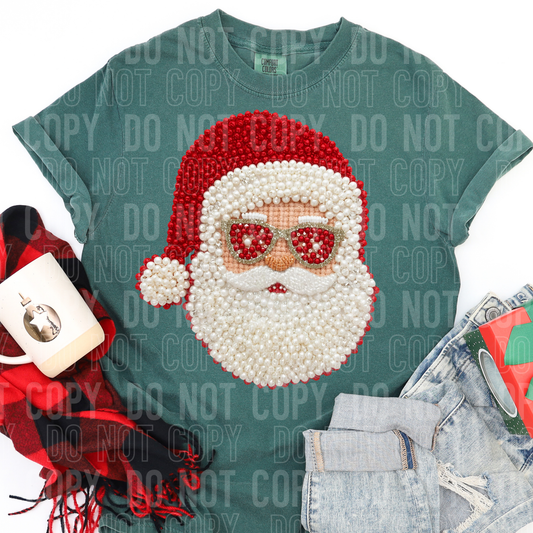 Santa (Faux Pearl) Full Color DTF Transfer