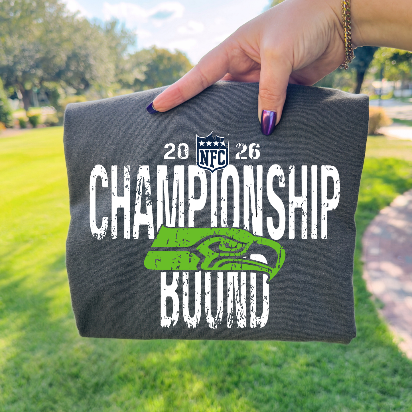 Seahawks Championship Bound Full Color DTF Transfer