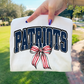 Striped Bow (Seattle Seahawks/New England Patriots) Full Color DTF Transfer