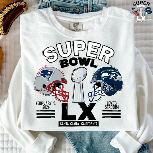 SB LX Patriots v. Seahawks Full Color DTF Transfer