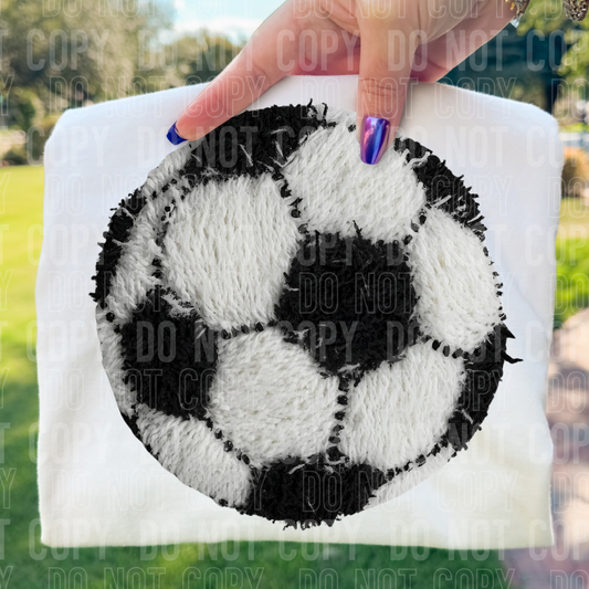 Soccer (Faux Yarn/Sequin) Full Color DTF Transfer