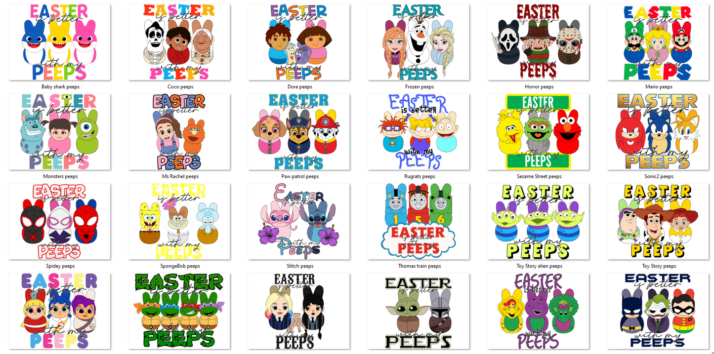 Easter Is Better With My Peeps (MULTIPLE OPTIONS) Full Color DTF Transfer