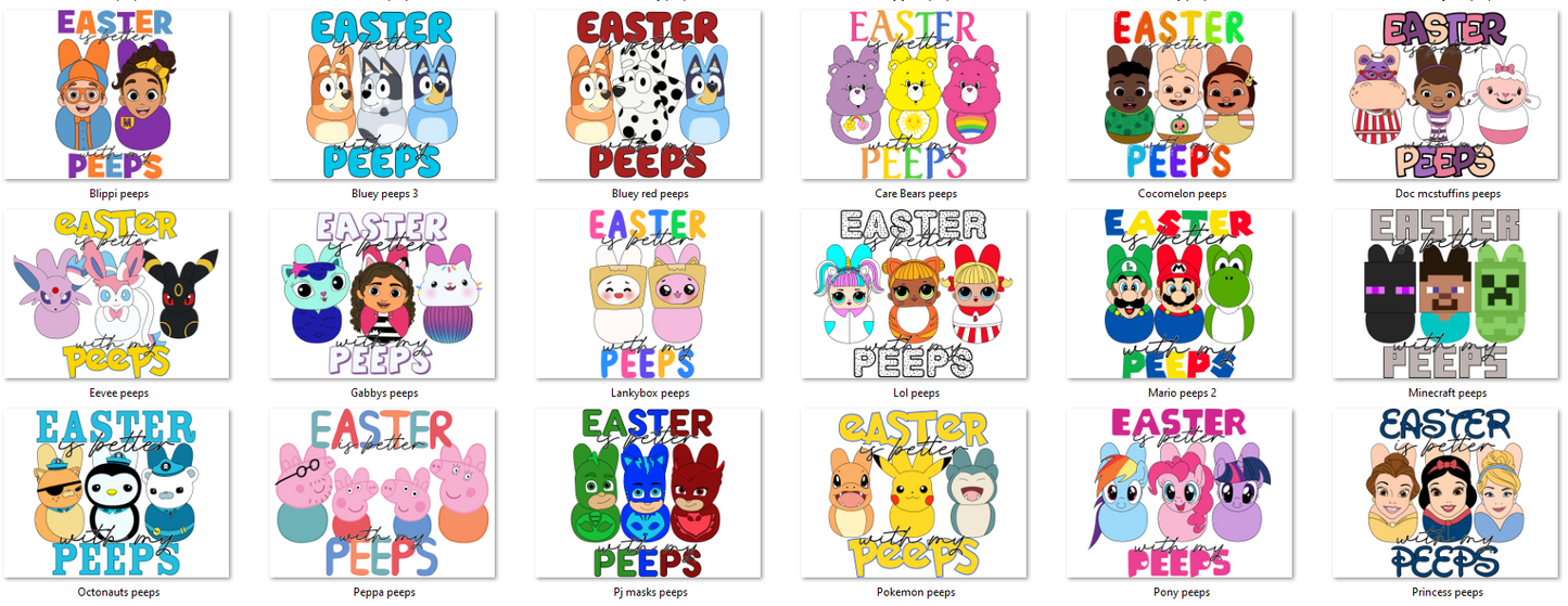 Easter Is Better With My Peeps (MULTIPLE OPTIONS) Full Color DTF Transfer