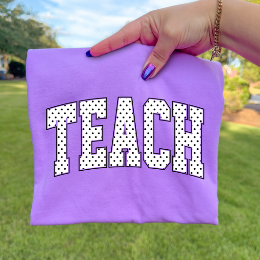Teach (Poka Dot) Full Color DTF Transfer