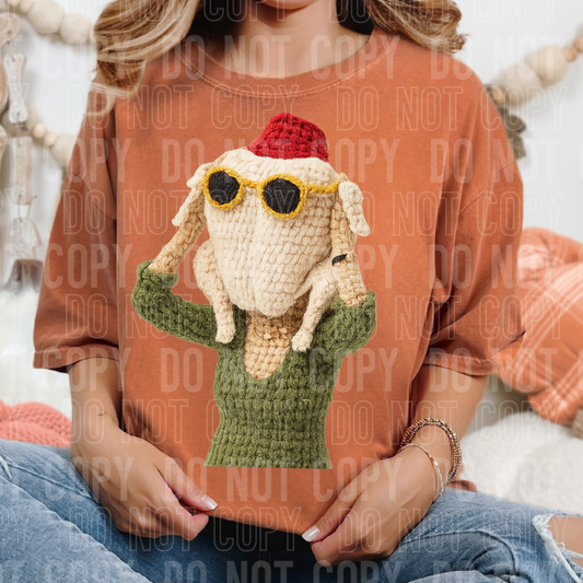 Turkey Head (Faux Yarn) Full Color DTF Transfer
