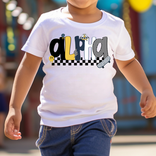 Groovy Boy Alpha Full Color DTF Transfer