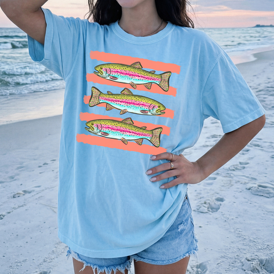 Striped Trout Full Color DTF Transfer