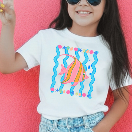 Striped Preppy Fish Full Color DTF Transfer