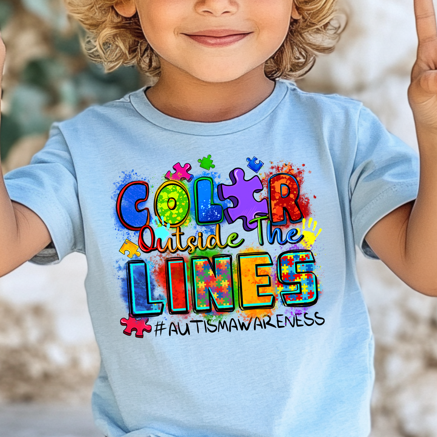 Color Outside The Lines (Autism Awareness) Full Color DTF Transfer