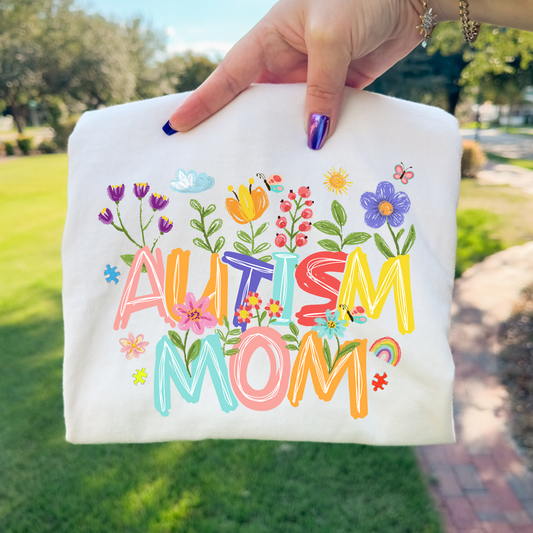 Autism Mom (Floral) Full Color DTF Transfer