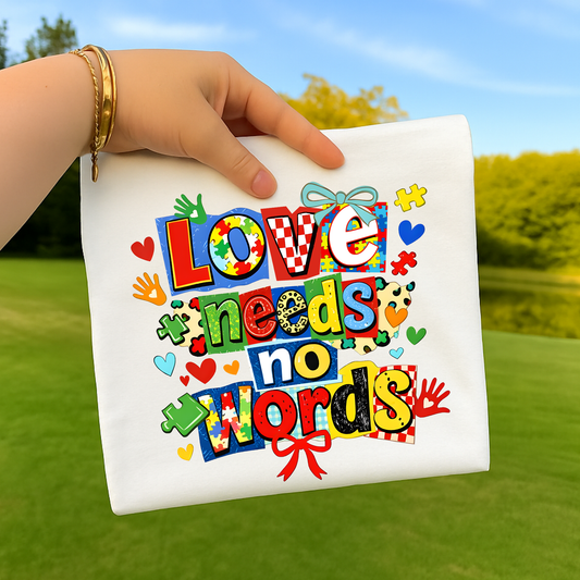 Love Needs No Words (Scrapbook) Full Color DTF Transfer