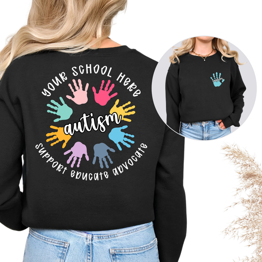 Support Educate Advocate (Custom School Name) Full Color DTF Transfer