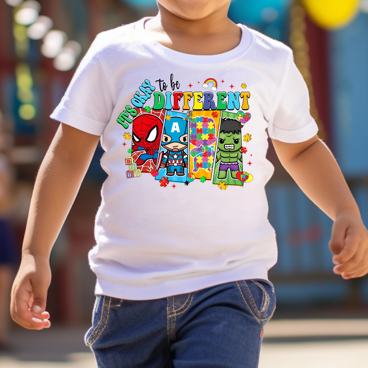 It's Okay To Be Different (Superhero) Full Color DTF Transfer