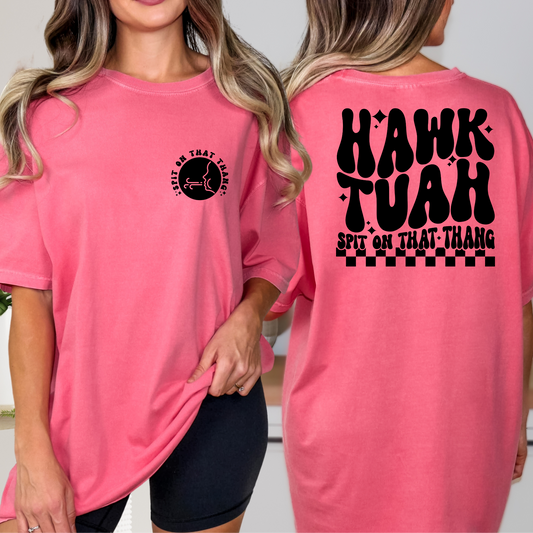Hawk Tuah 24" -Spit On That Thang (Checkered) Full Color DTF Transfer