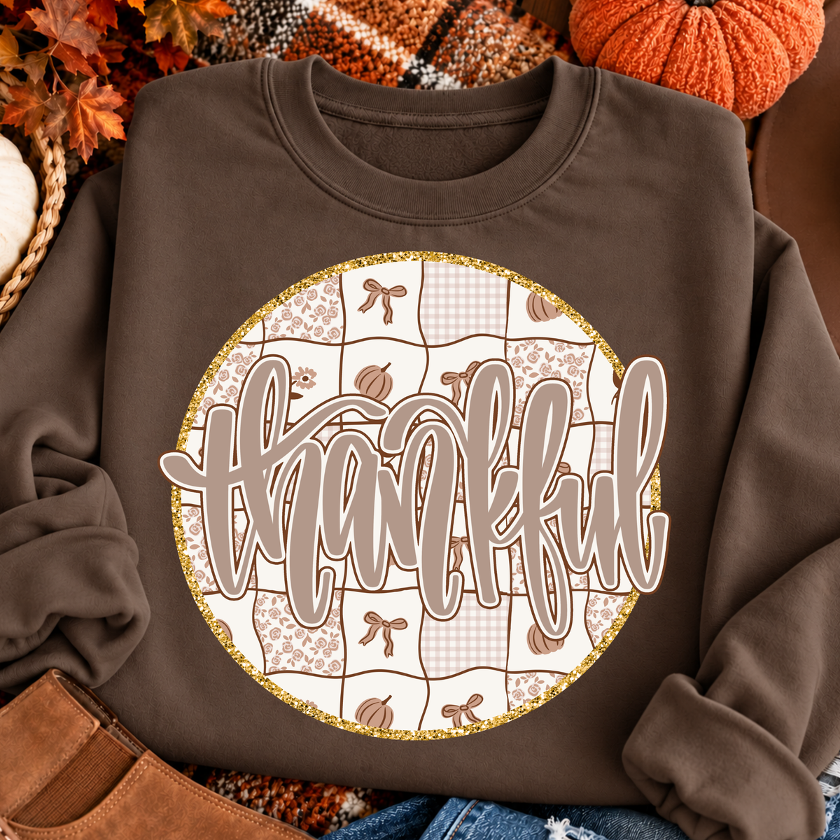 Thankful (Circle) Full Color DTF Transfer