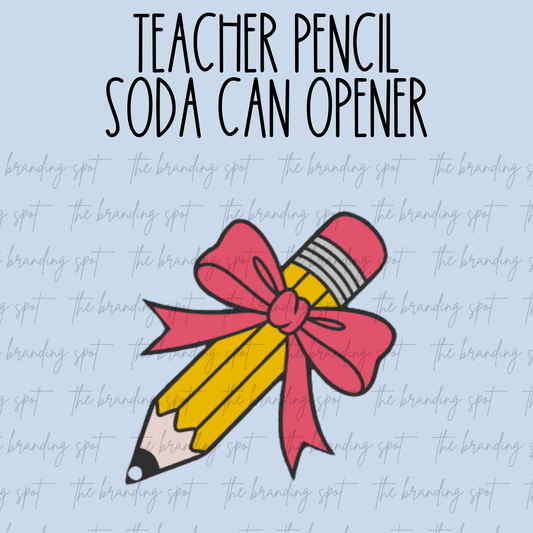 Teacher Pencil Soda Can Tab Opener Keychain