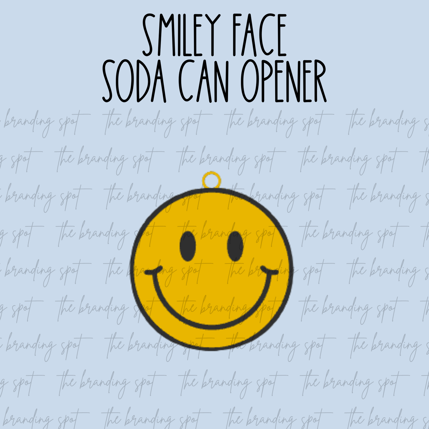 Smiley Face Soda Can Tab Opener Keychain