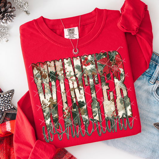 Winter Wonderland (Christmas Camo) Full Color DTF Transfer