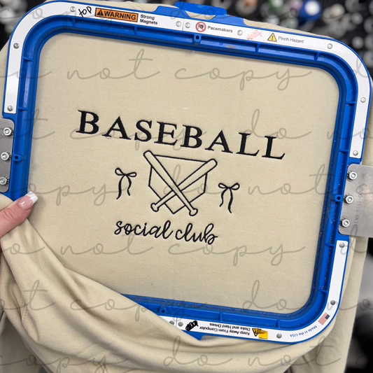 Baseball Social Club Embroidered Sweatshirt/T-Shirt