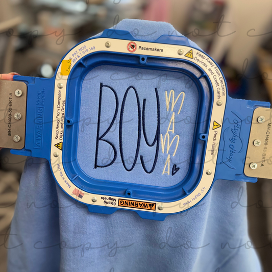 Boy Mama (Pocket) Embroidered Sweatshirt/T-Shirt