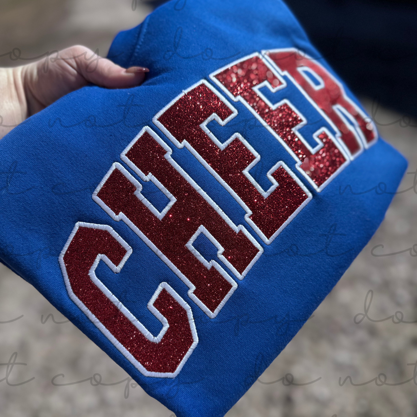 CHEER Glitter Embroidered Sweatshirt/T-Shirt