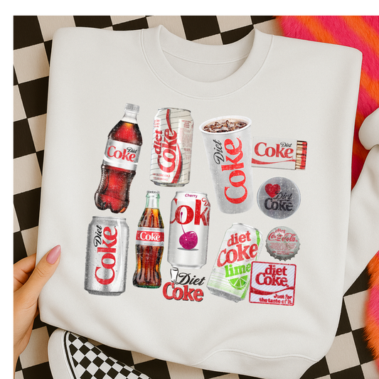 Diet Coke Icons Full Color DTF Transfer