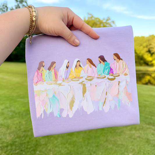 Last Supper Watercolor Full Color DTF Transfer
