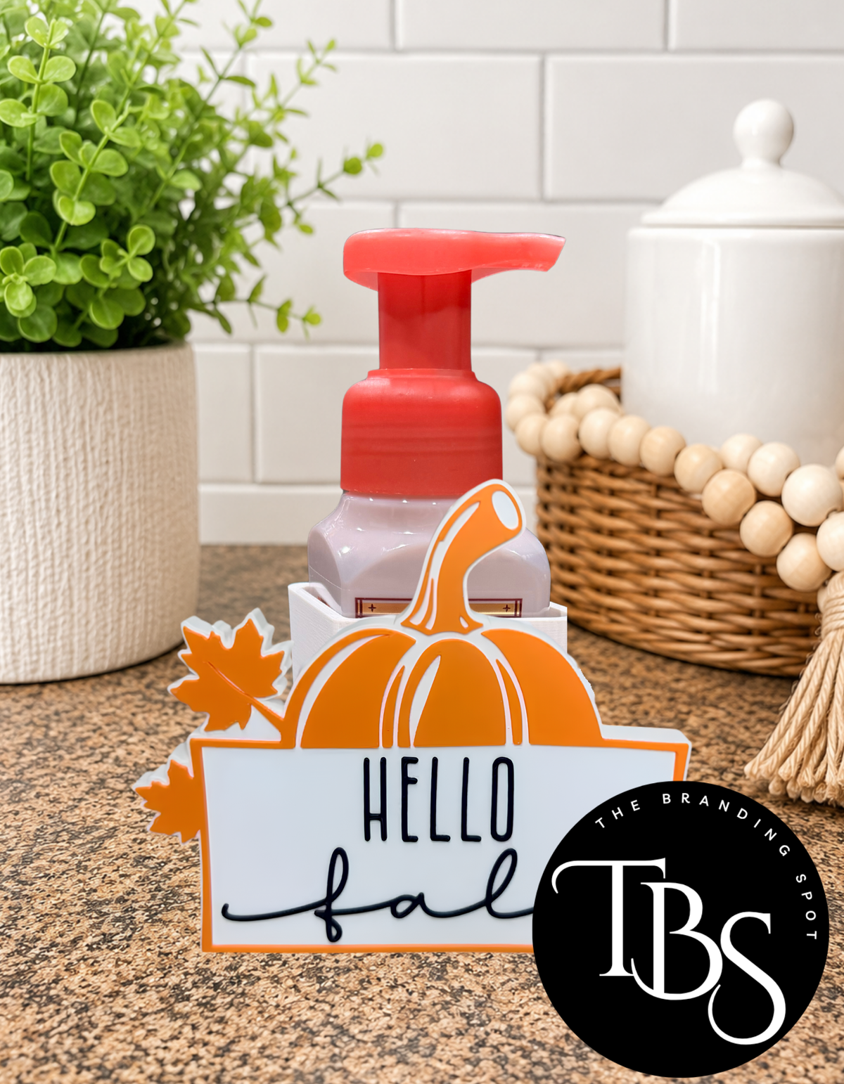 Hello Fall Interchangeable Soap Holder (Multi Soap Bottle Options)