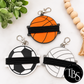 Keychain Sport Hair Tie Holder (MULTI SPORT OPTIONS)