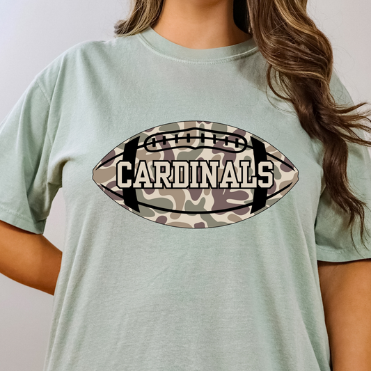 Cardinals Camo Football Full Color DTF Transfer