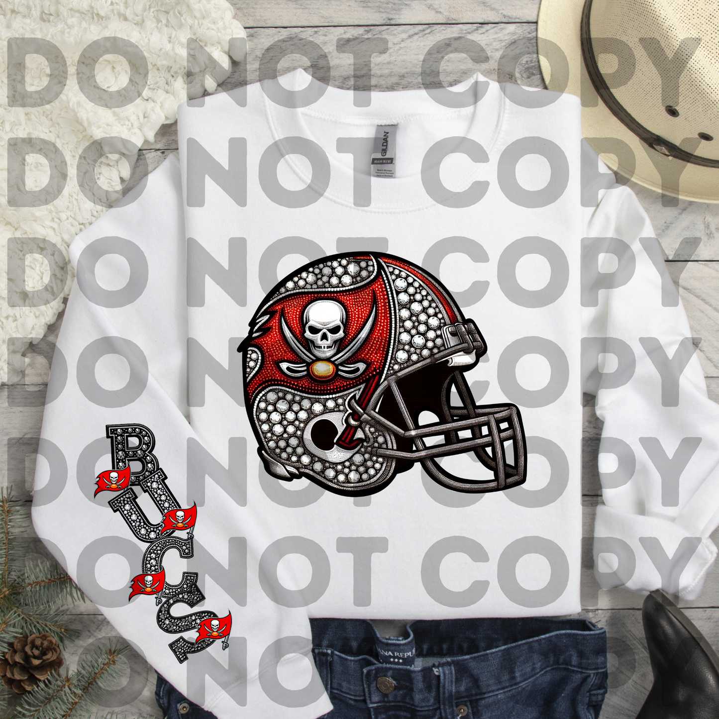 Helmet Sports Team(ALL TEAMS) Faux Rhinestone Helmet Full Color DTF Transfer