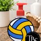 Volleyball (Can Change Ball Colors) Interchangeable Soap Holder (Multi Soap Bottle Options)