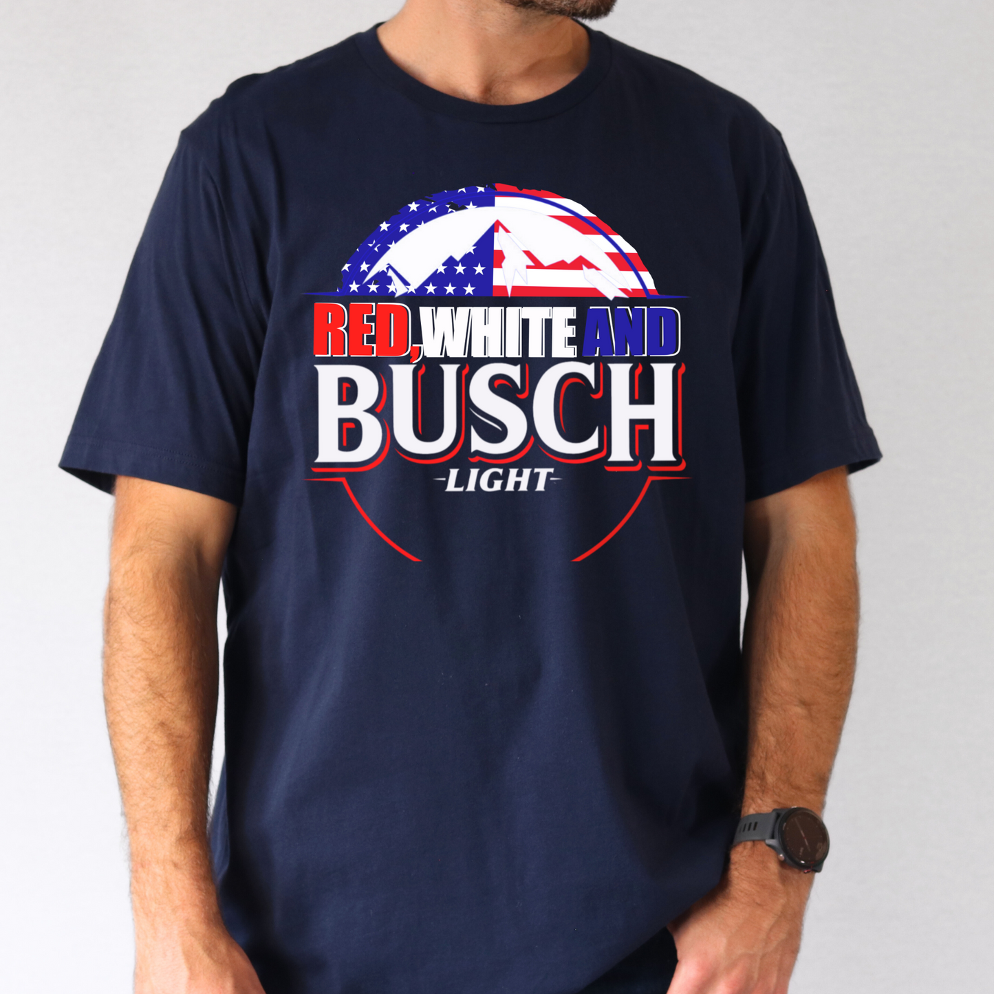 Red White and Busch Full Color DTF Transfer