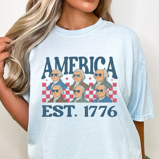 America Est 1776 Full Color DTF Transfer